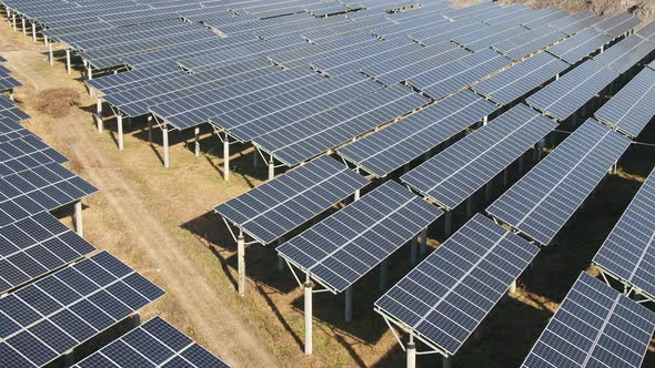 Solar power station in montain