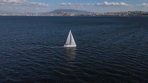 Sailboat In Mediterranean