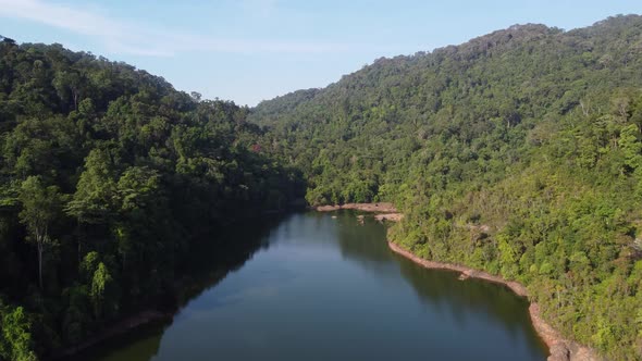 Aerial lake at rainforest of Penang