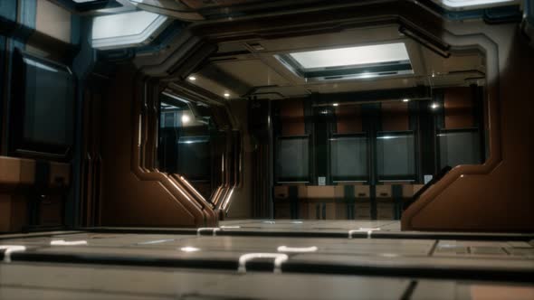 Sci-fi Tunnel or Spaceship Corridor alt