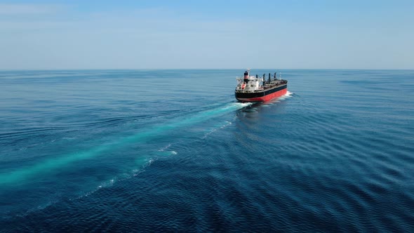 A large ship for transporting bulk cargo