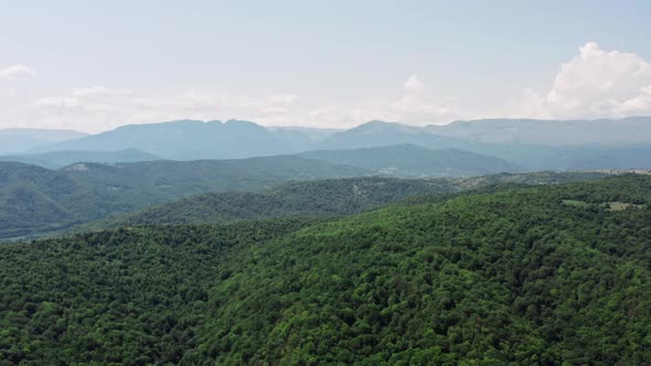 Aerial View of the Mountains of Azerbaijan