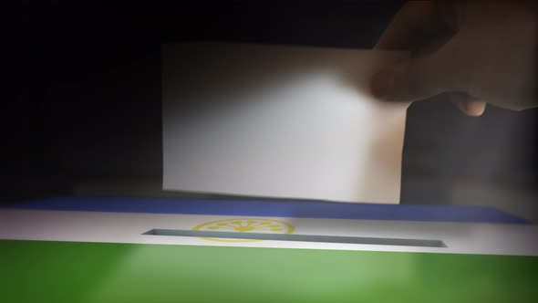 Digital Composite Hand Voting To National Flag OF Bashkortostan