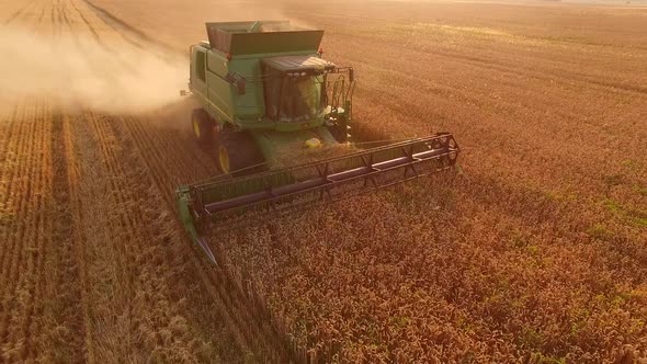 Combine on Golden Field