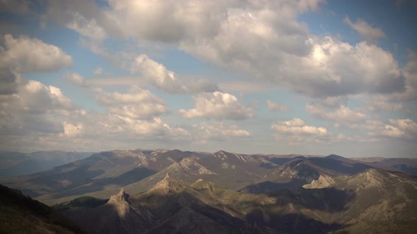 Clouds Float Over the Mountains.