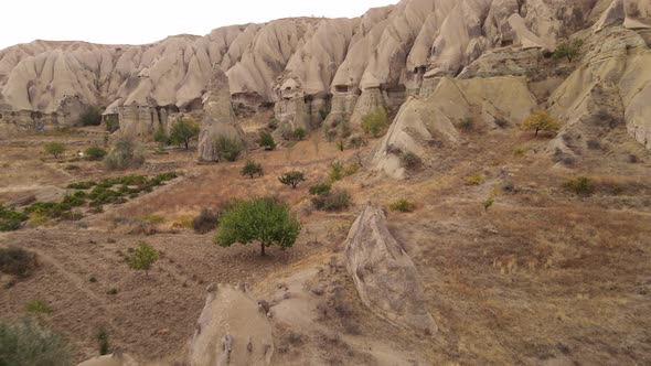 Cappadocia Landscape Aerial View. Turkey. Goreme National Park