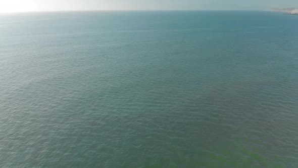 Static Aerial of Expansive Ocean to the Horizon