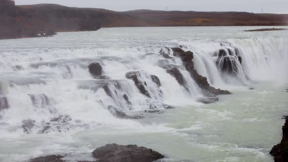 The Famous Gullfoss Waterfall in Iceland