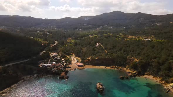 Cala Xarraca beach in Ibiza, Spain