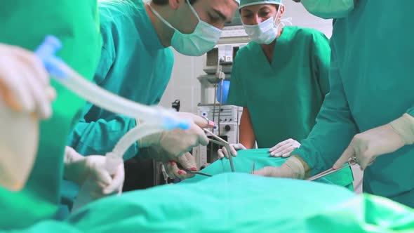 Close up of an anesthesia mask