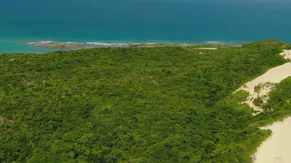 Aerial shot of land form in Natal