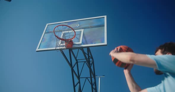 Hispanic Man Defends Basket From White Guy Knocking Ball