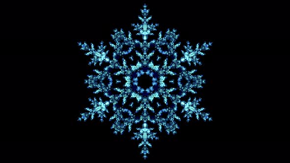 Sparkling Blue Christmas Winter Snowflake Lights Bokeh Loop