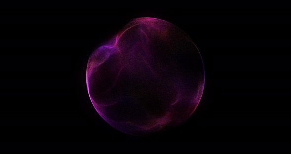 Abstract 4K Motion Background Explosion With Particles And Sphere.