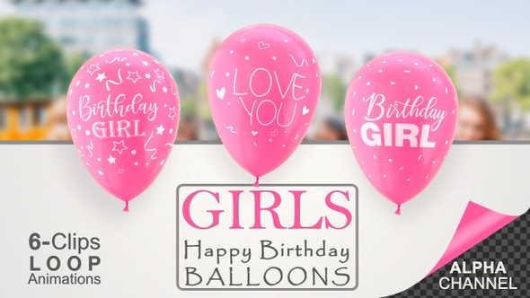 First Birthday Celebration Balloons - Baby Girl