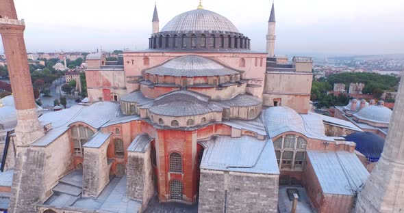 Hagia Sophia Mosque Museum Istanbul Turkey Aerial Ayasofya