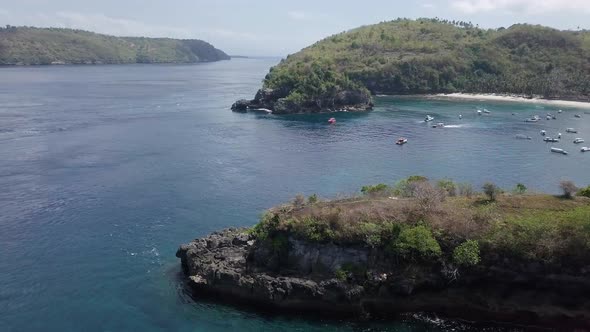 Aerial View Crystal Bay, Seascape, Rocks, Cliff, Ocean.