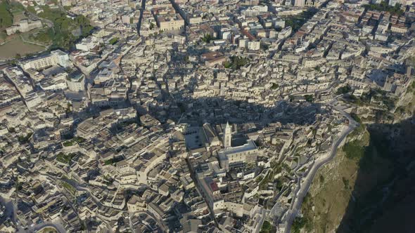 Aerial view of Matera, Italy