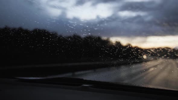 Rain On Windshield