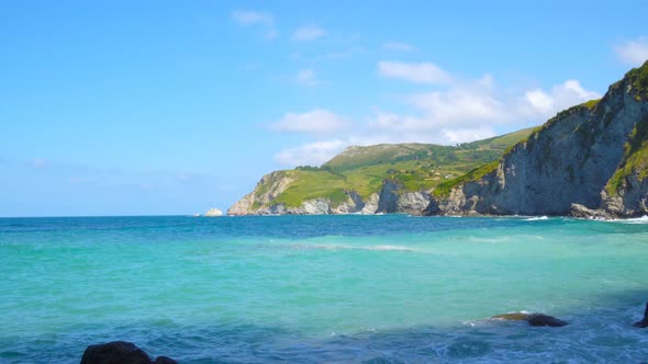 Northern Spain Coast, Cliff and Sea