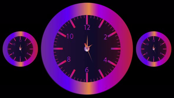 4k counting down color gradient clock