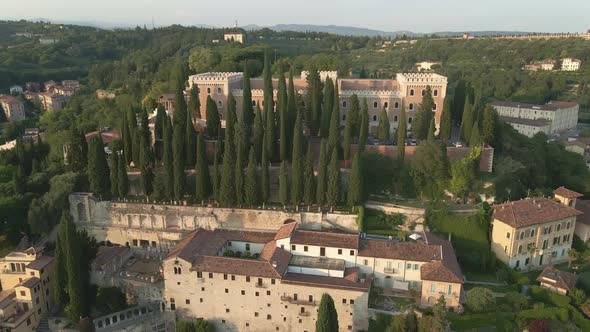 Air Flight Over Verona Castel San Pietro