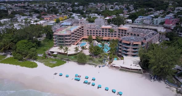White Sand Beach And Hotels In Barbados