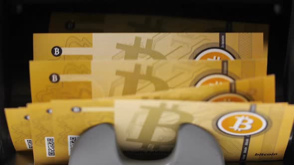 Bitcoin Banknotes Counted Fast with Modern Device