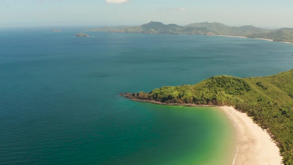 Tropical Seawater Lagoon and Beach Philippines El Nido