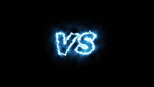 VS Versus Blue Text Fire Effect Motion