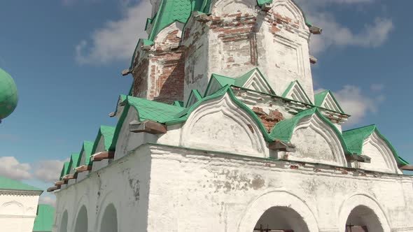 Alexander Svirsky Monastery Beautiful Summer Aerial Footage