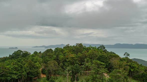 Storm clouds Over the Island Samui Thailand