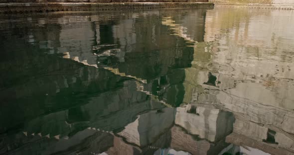 Water Storage Inside Toorji Ka Jhalra Baoli Stepwell - One of Water Sources in Jodhpur, Rajasthan