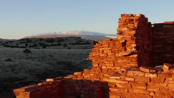 Humphrey's Peak and Lomaki Pueblo Ruins