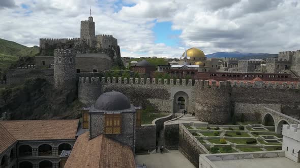 Aerial View of Rabati Fortress in Akhaltsikhe, Georgia