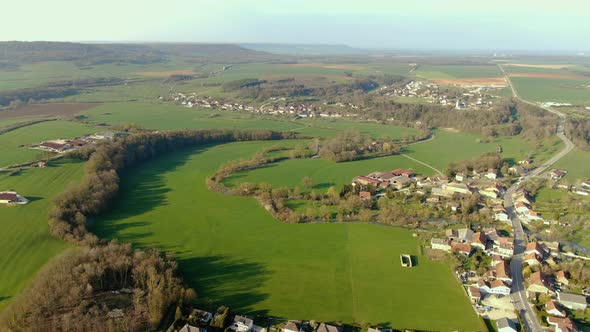 Aerial shot of the Beautiful Farm land