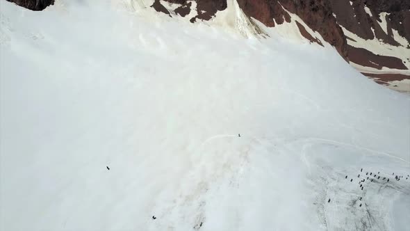 A Group of Skiers Are Engaged in Freeriding