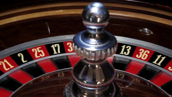 Rotating Casino Roulette Wheel