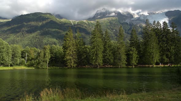 Scenic Chamonix Mont Blanc Park with Massif and Glacier Vista