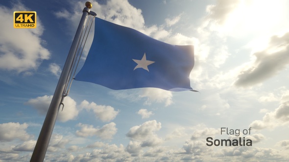 Somalia Flag on a Flagpole - 4K