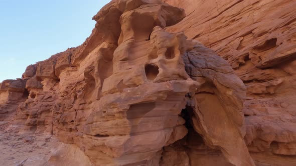 Curious weathered rock formations of Colored Canyon, Sinai, Egypt