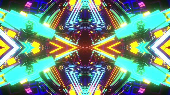 VJ Kaleidoscope Rainbow Motion Background 12