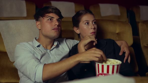 People Audience Watching Movie in Cinema Theater