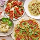 Various Assorted Italian Food Served on a Plates - VideoHive Item for Sale