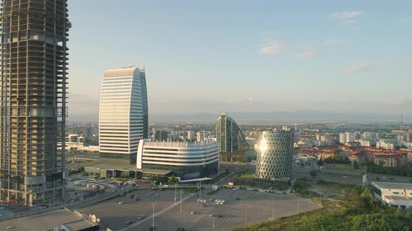 Aerial View of Capital Fort Office Building in Sofia Bulgaria