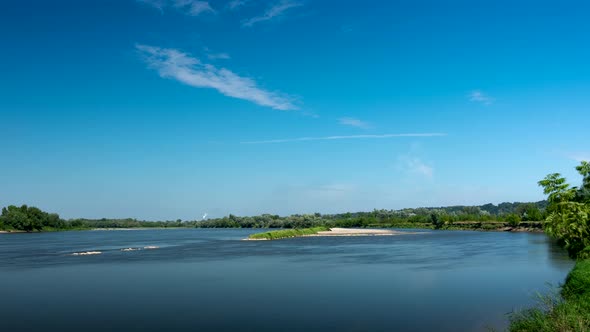 Sunny day on the River Vistula.