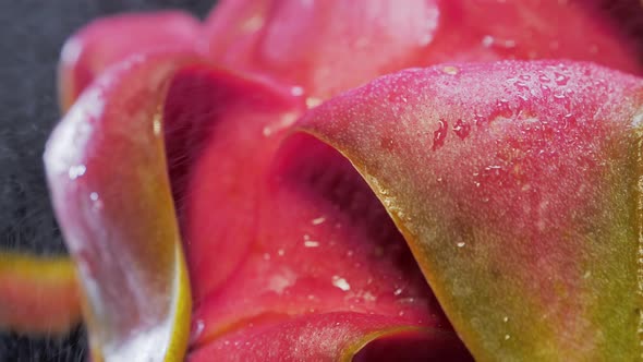 Wet Pitahaya Water Breeze and Dragonfruit Closeup