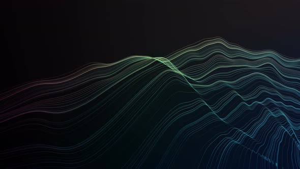 Colorful Turbulent Line 4K