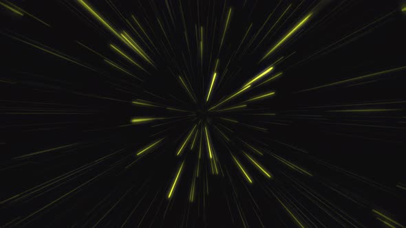 Warp Speed Animation Yellow Stars Passing By Background Wallpaper Loop