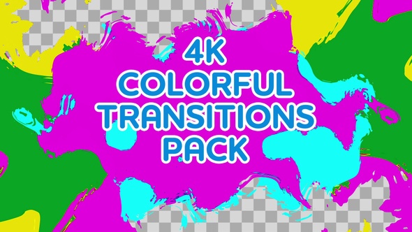 4k Colorful Ink Flow Transitions